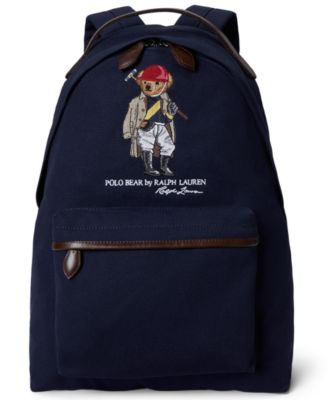 Men's Polo Bear Canvas Backpack
