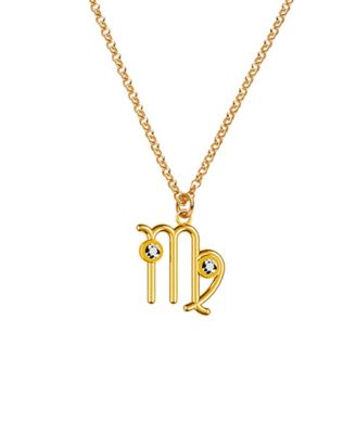 Oak & Luna Give Me a Sign Zodiac Name Necklace - Gold Vermeil - Virgo