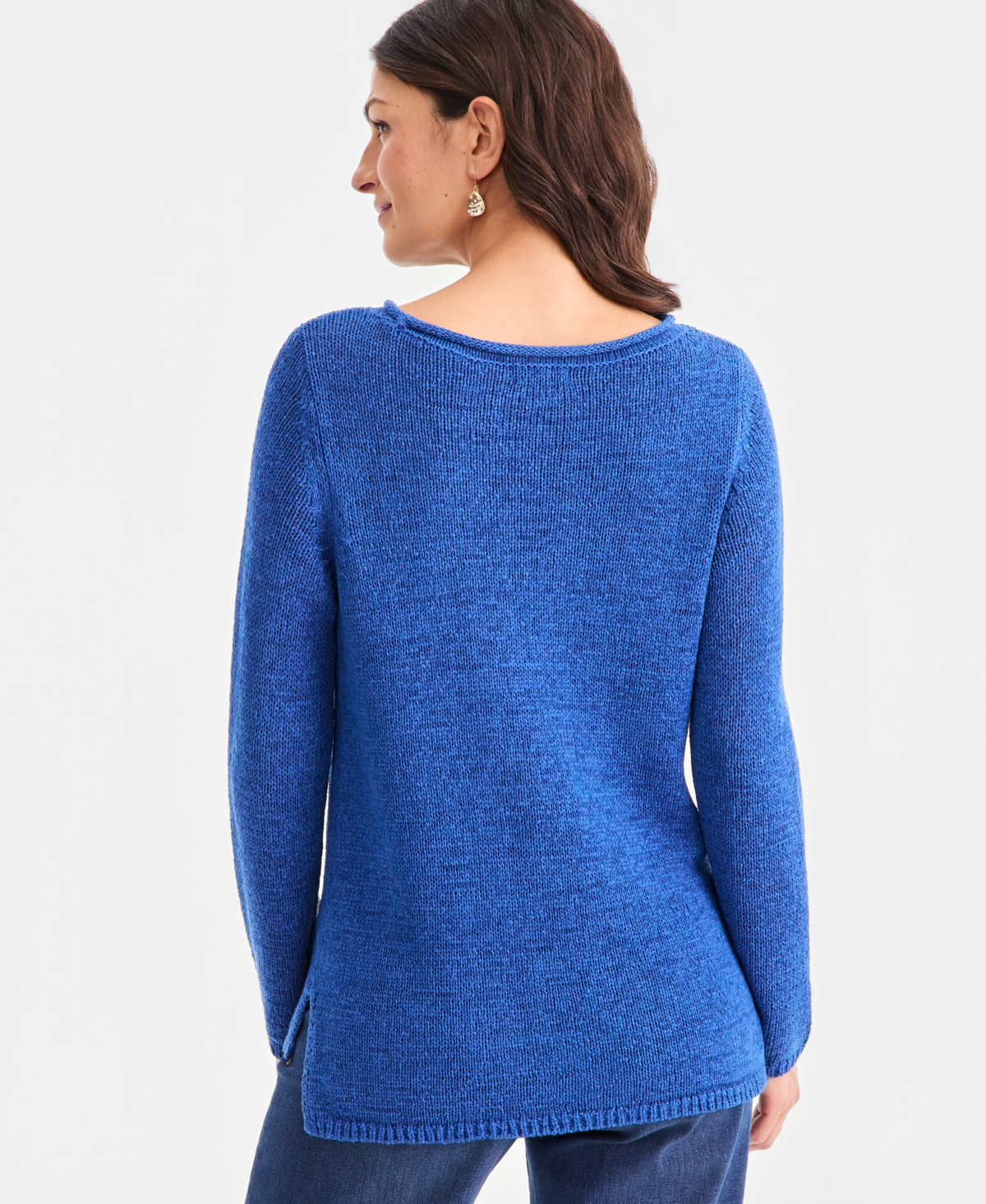 Style & Co Petite Boat Neck Tape Yarn Sweater, Macy's Exclusive