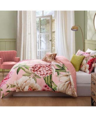 Spring Forever Bedding 100% Cotton Sateen 5 Piece King Size Reversible Comforter Set