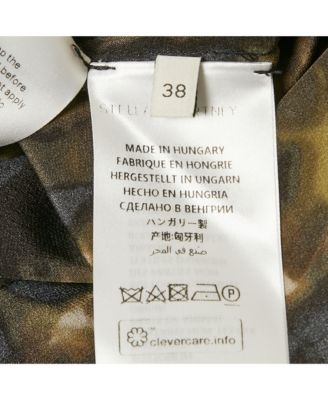 Women's Green Abstract Print Silk Flare Dress