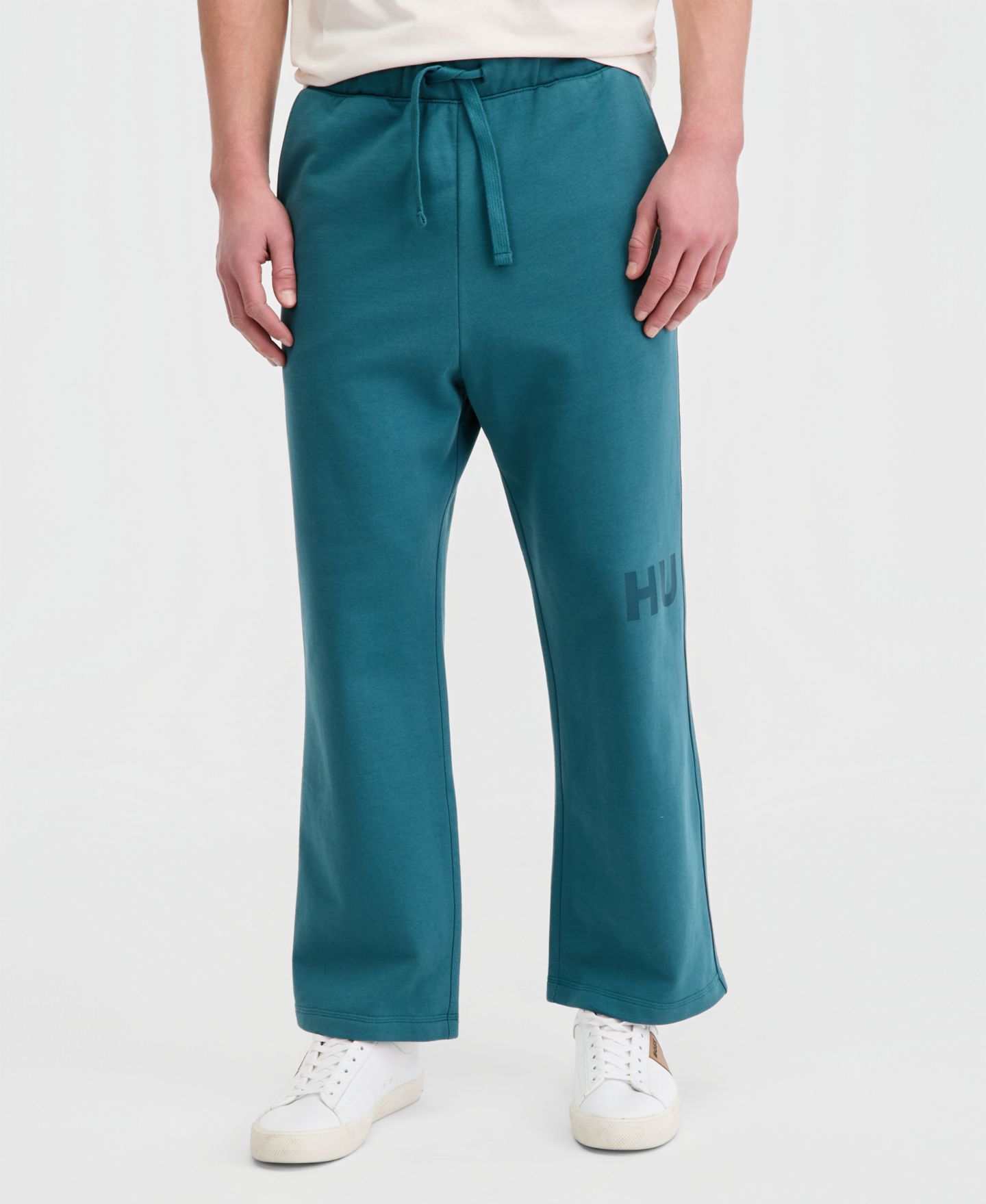 Мужские брюки Hugo Boss Nalftro Drawstring, цвет: Бирюзовый — фото 3