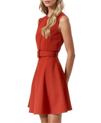 Women's A-Line Belted Dress