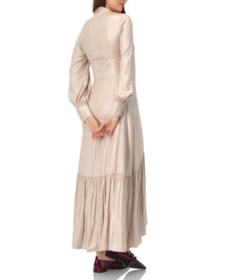 Women's V-Neck Long Sleeve Maxi Dress