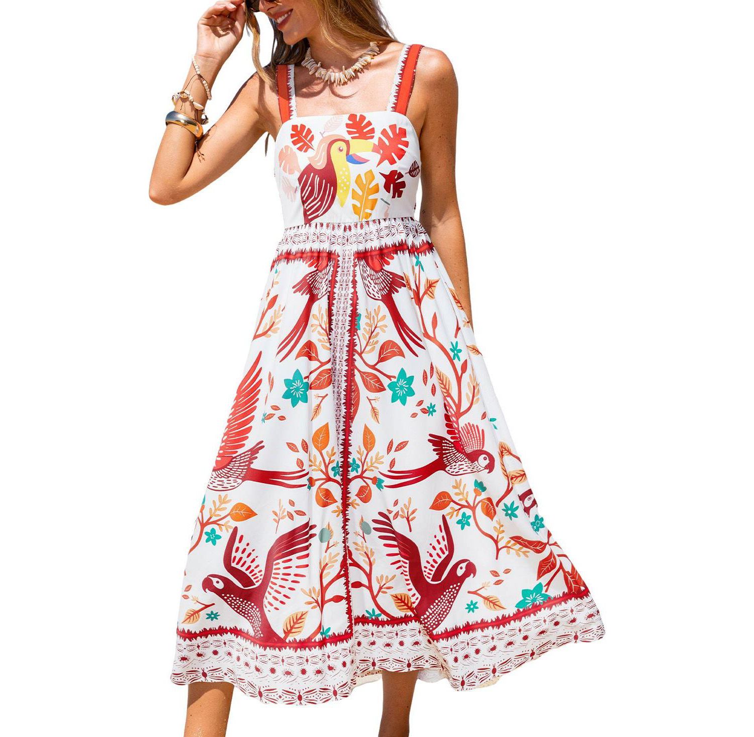Women's Two Can Tango Tropical Maxi Beach Dress