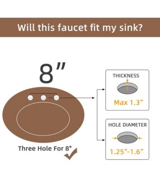 Widespread Bathroom Sink Faucet 8 Inch 2 Handle Solid Brass with Pop Up Drain