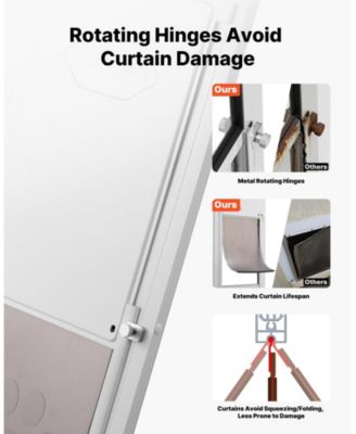 Sliding Glass Door Pet Door Insert, Adjustable Height 91–96", Locking Frame, 10.25" x 16.25" Flap