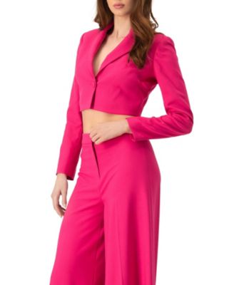 Women's Short Bolero Jacket with Single Front Button