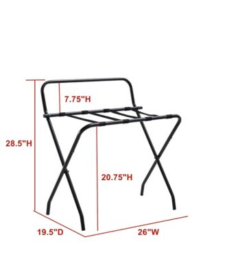 Folding Luggage Rack with Nylon Straps