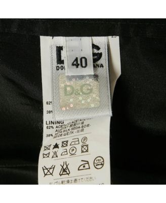 Women's Pre-Owned D&g Black Silk Blend Strapless Mini Dress