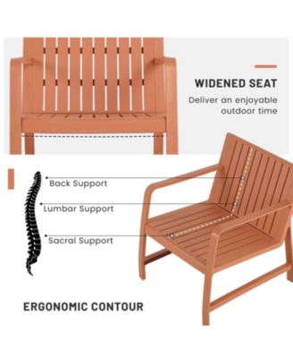 3 Piece Modern Outdoor Patio Sectional Conversation Set with Square Coffee Table Waterproof Thick Cushions for Porch Balcony