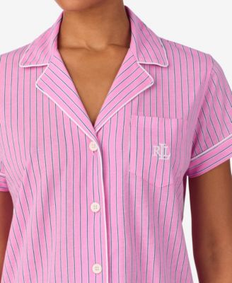 Women's 2-Piece Notch Collar Shirt & Bermuda Shorts Pajama Set