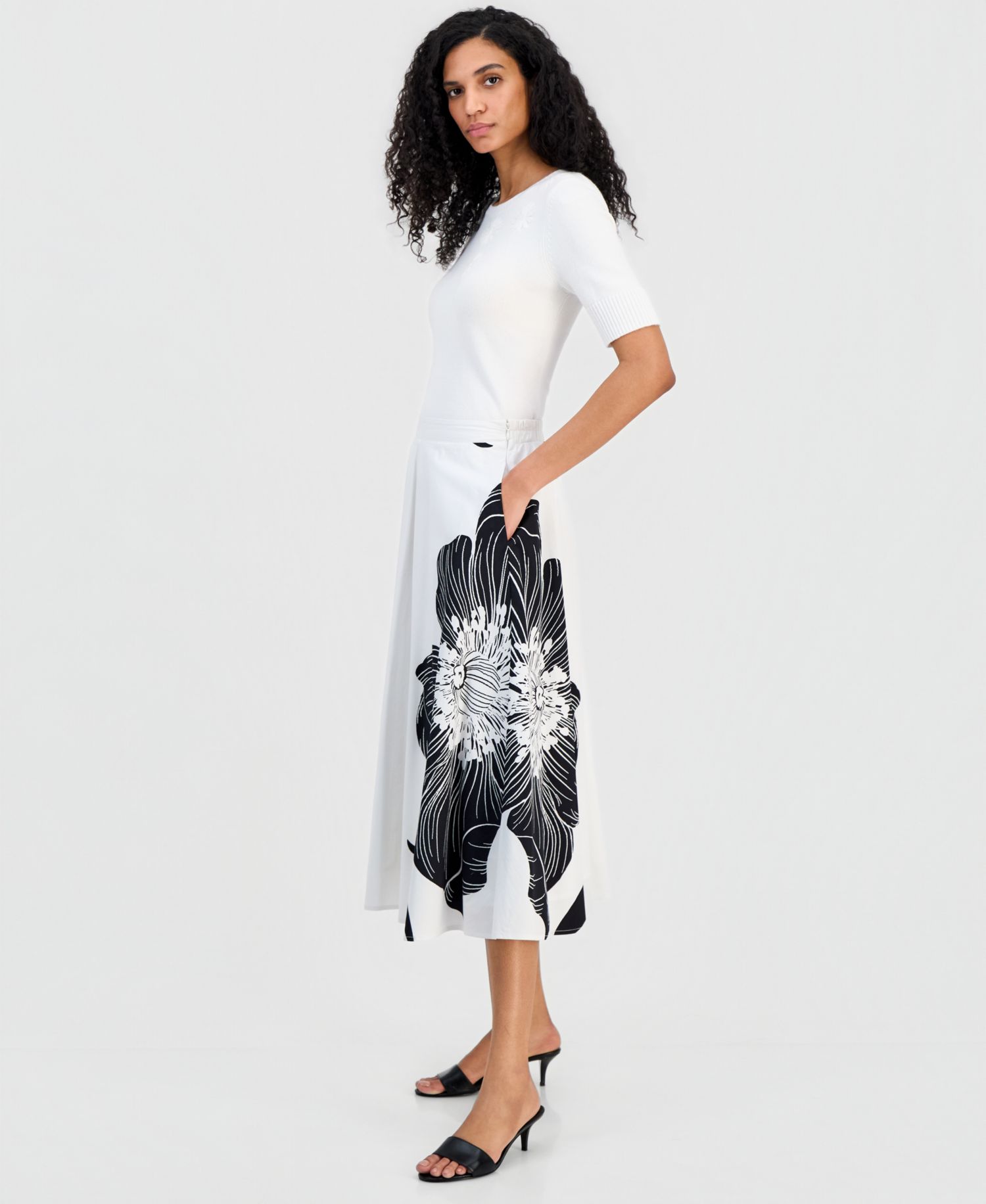 Women's Flared Midi Skirt