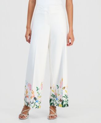 Women's Wide-Leg Floral-Print Pants