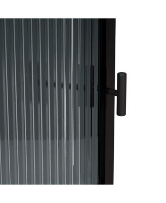 Streamdale Furniture Tempered Glass 3-Tier Floor Corner Cabinet