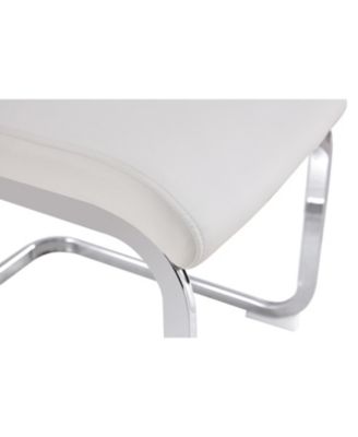 PU Leather Dining Chairs - Set of 4 - White