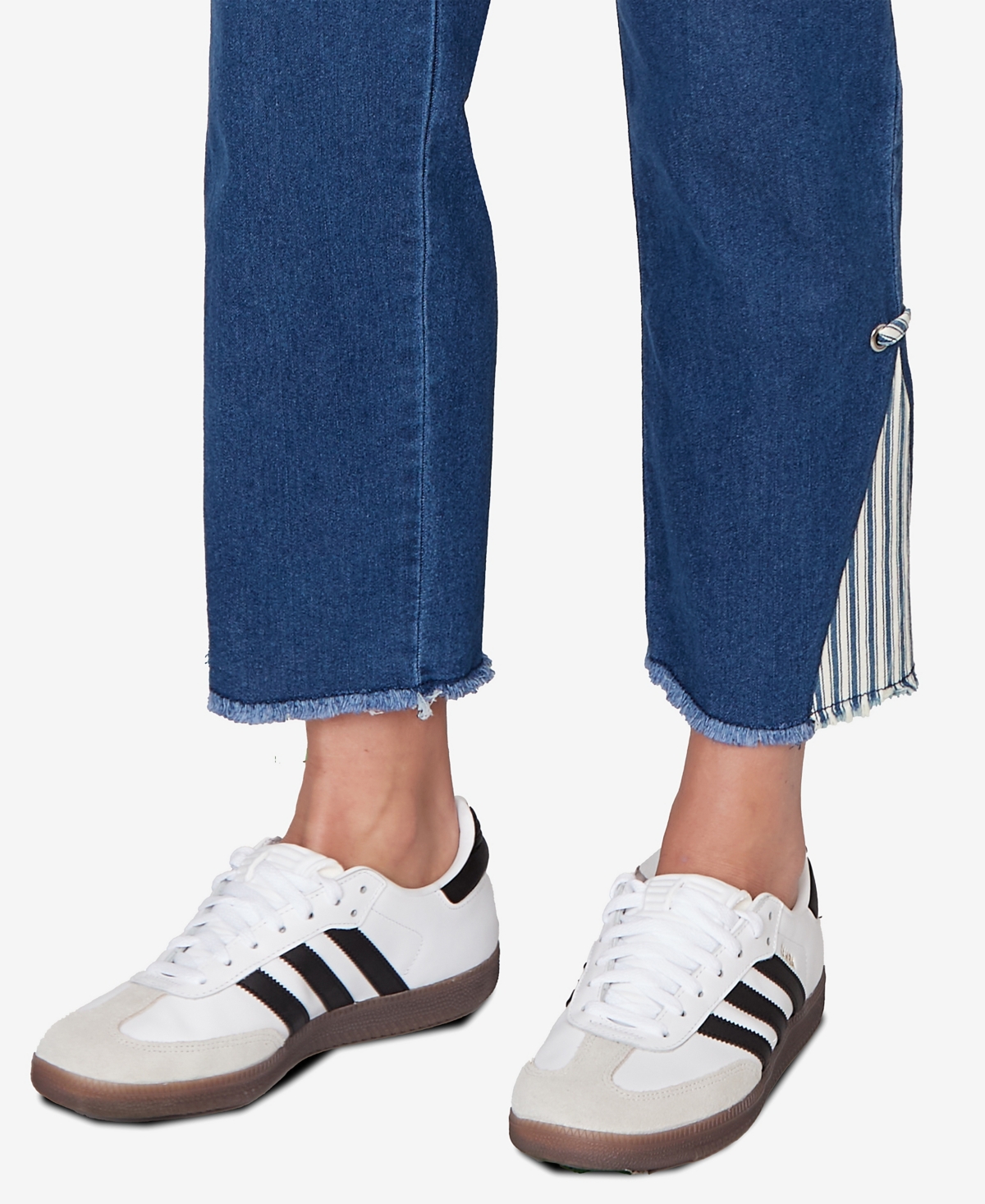 Ruby Rd. Plus Nautical Stripe Inset Slim Fit Jean