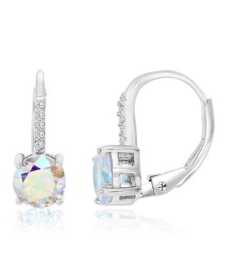 Aurora Borealis & Cubic Zirconia (2.96 ct. t.w.) Lever Back Earrings