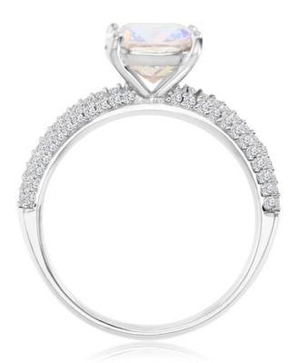 Aurora Borealis (4.85 ct. t.w.) & Cubic Zirconia (4.85 ct. t.w.) Wedding Duo Ring