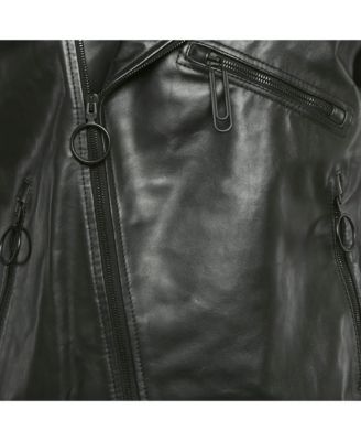 Women's Black Arrow Painted Leather Jacket