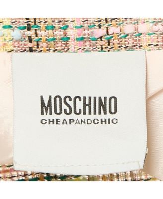 Women's Cheap And Chic Multicolor Tweed Short Sleeve Jacket