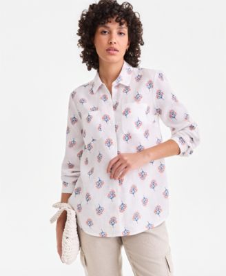 Petite Block Print Shirt