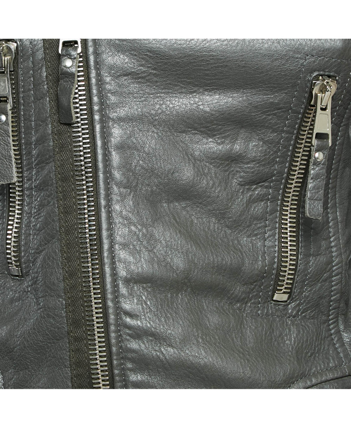 Pre-Owned Balenciaga Women's Green Leather Biker Jacket