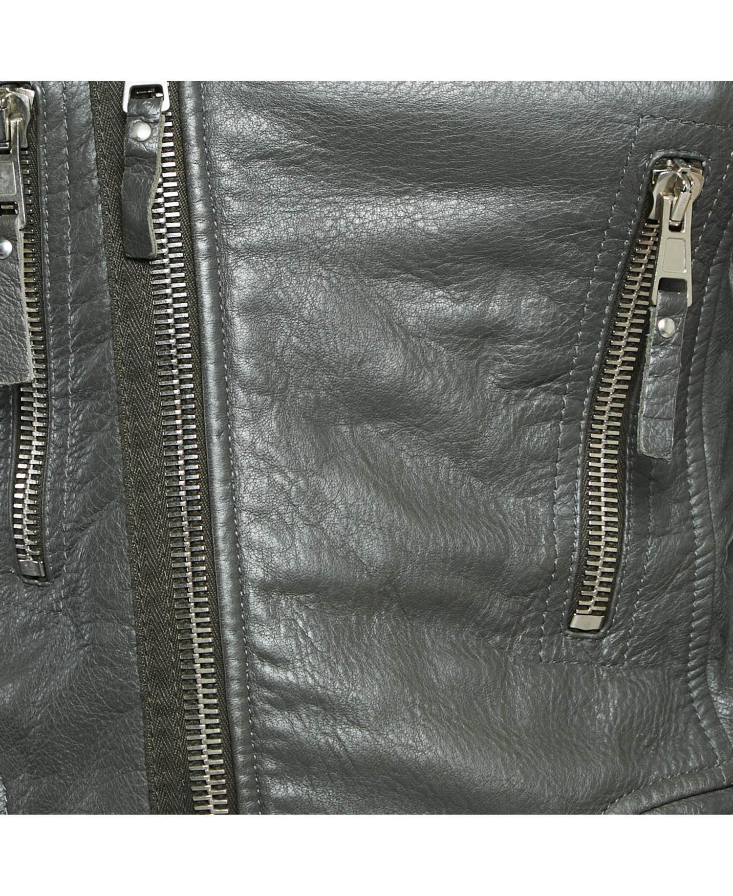 Women's Green Leather Biker Jacket