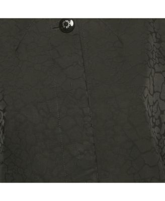 Women's Jeans Black Jacquard Button Front Jacket