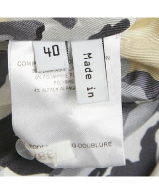 Women's Cream Tweed Ruffled Tie-Up Neck Detail Jacket