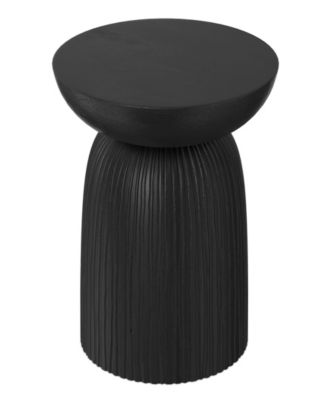 Boyd 13" Mango Wood Solid Line Accent Table