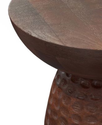 Boyd 16" Mango Wood Solid Tall Accent Table