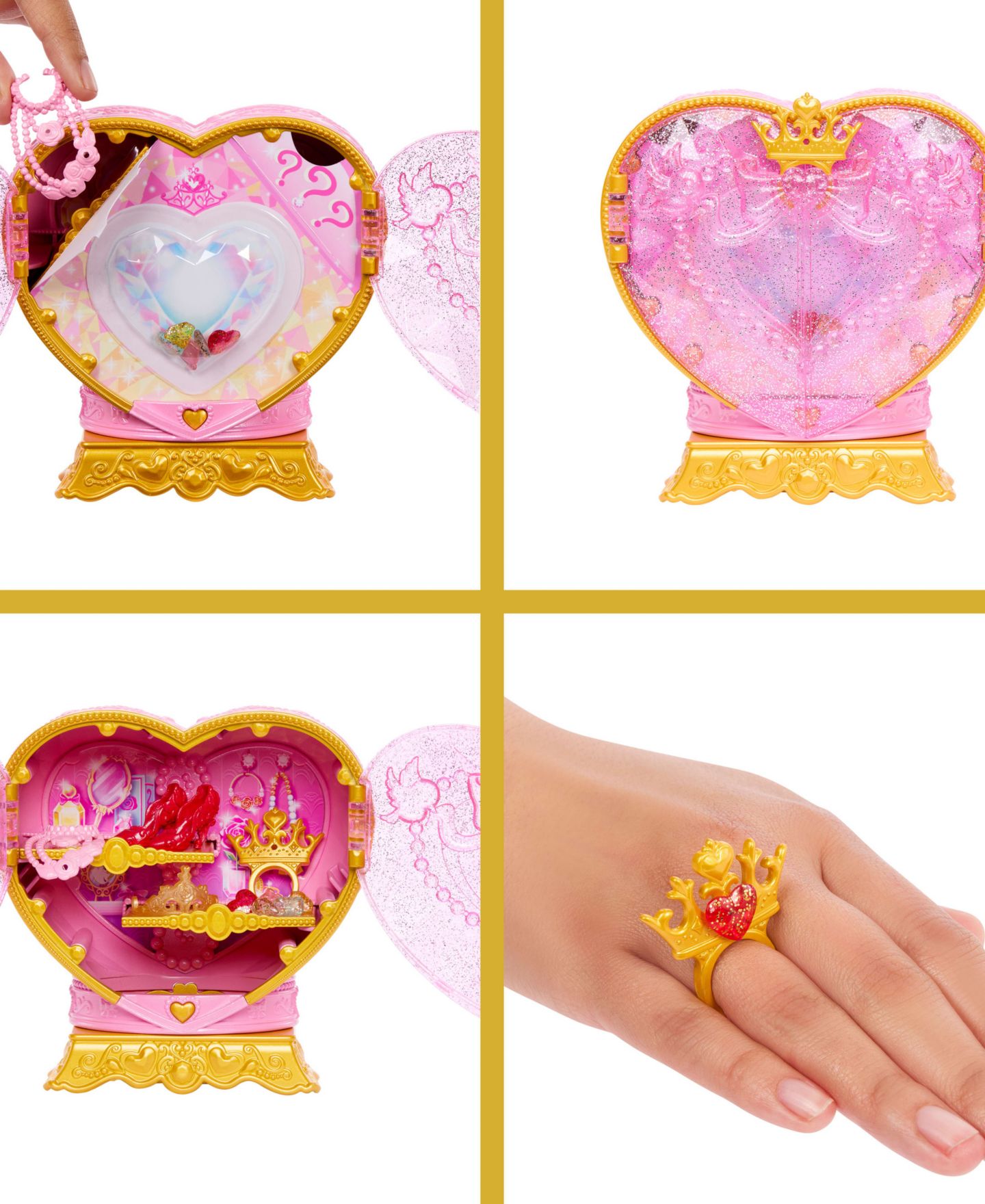 Детская кукла Disney Princess Belle Jewel Reveal Poseable Brushable Hair Fashion Doll, Ages 3+ — фото 4