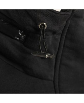 Women's Black Jersey Nylon Hoodie Jacket