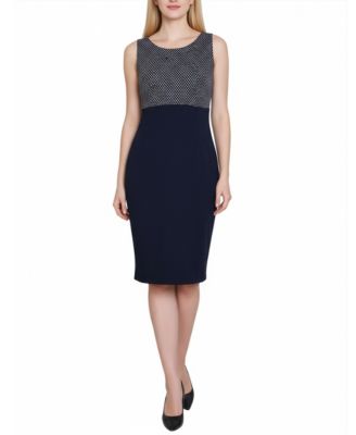 Petite 3/4 Sleeve Jacket and Dress Set