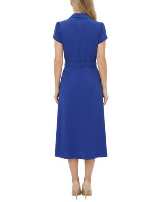 Petite Midi Petal Sleeve Dress