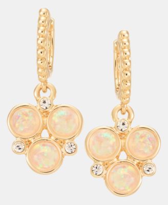 Cluster Drop Hoop Earrings