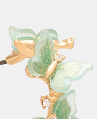 Colored Butterfly Hoop Earrings