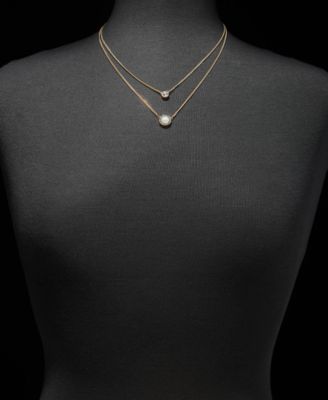 Mother of Pearl Inlay Double Row Necklace