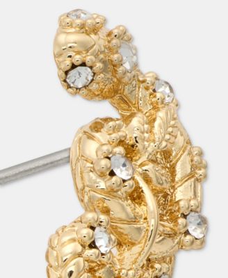 Pav&eacute; Snake Statement Stud Earrings