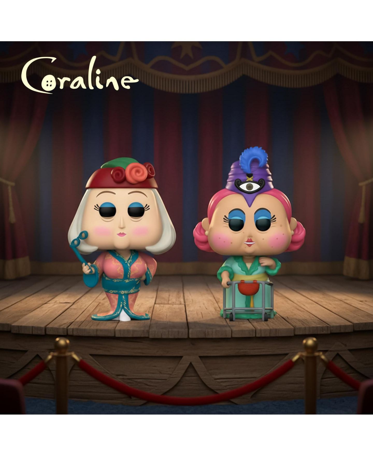 Детские фигурки Funko Pop! Coraline Spink and Forcible 3.75" 2-Piece Vinyl Figure Set, Ages 3+ — фото 5