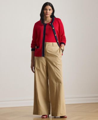 Plus Size Crewneck Cardigan