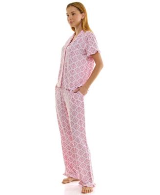 Women's Mommy and Me Notch Collar Top & Pants, 2-Piece Set