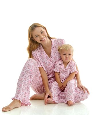 Kid's Mommy and Me Notch Collar Shirt & Pants, 2-Piece Set