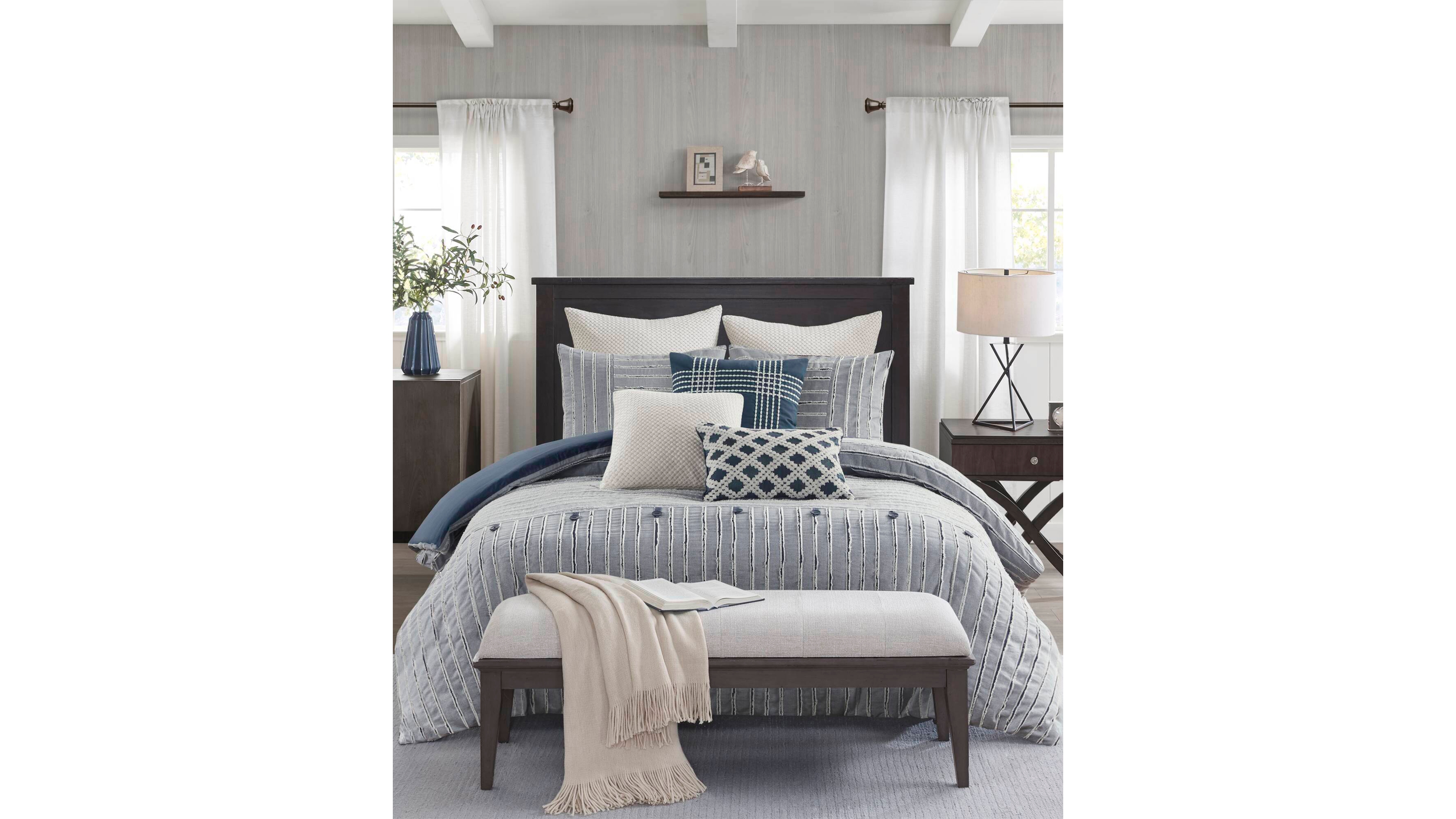 Madison Park Signature Essence Clipped Jacquard 10-Pc. Comforter Set, King