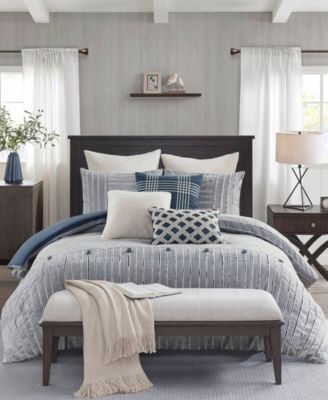 Essence Clipped Jacquard 9-Pc.Comforter Set, Queen