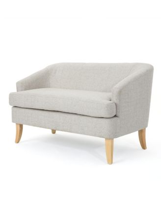 Mid-Century Modern Loveseat with Flared Legs and High-Density Foam