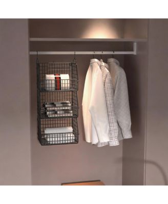 5-Piece Stackable Wire Storage Baskets - Versatile for Kitchen, Closet, Pantry