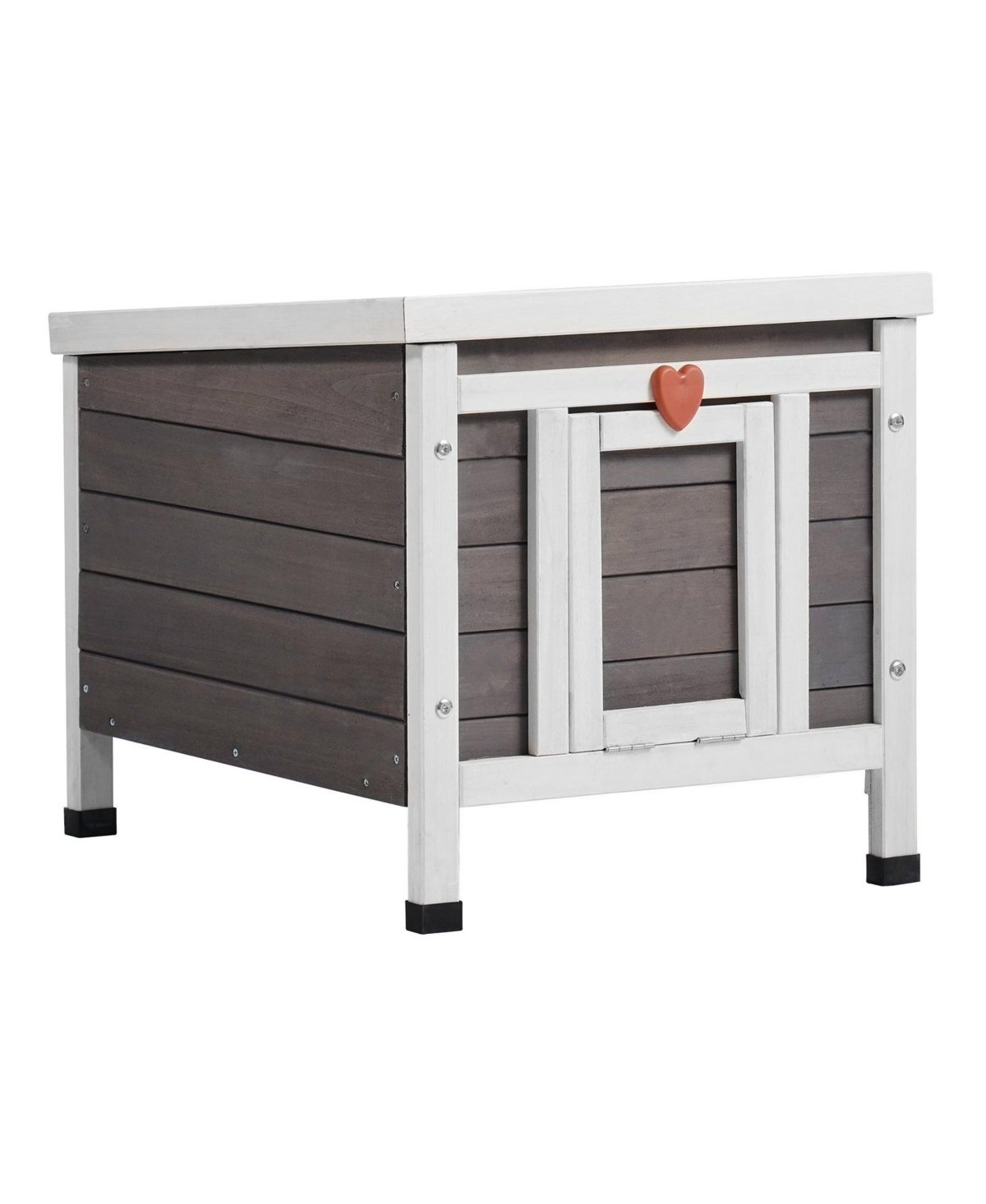 Cozito Weatherproof Outdoor Cat House Shelter with Pvc Door Flaps and Open Roof