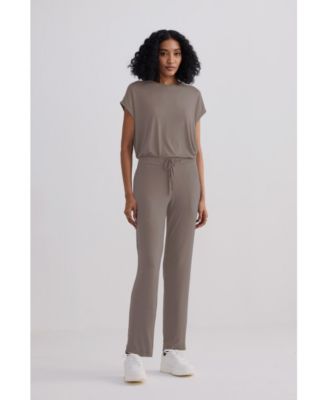 Women's Wide Leg Pant in Earth Grey
